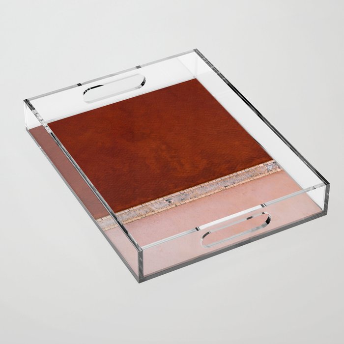 Pink and Red Salt Lake in Italy Acrylic Tray Gallery Image 1