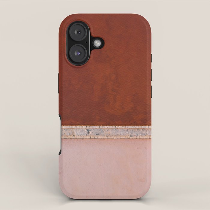 Pink and Red Salt Lake in Italy iPhone Case Gallery Image 1