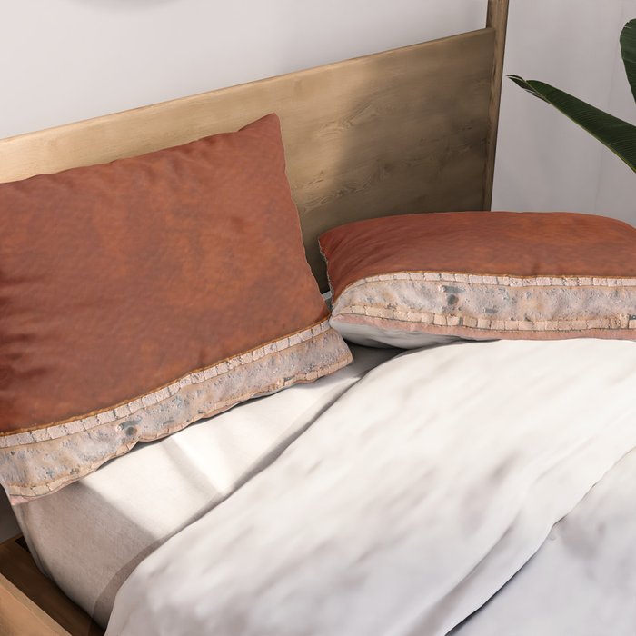 Pink and Red Salt Lake in Italy Pillow Sham Gallery Image 2
