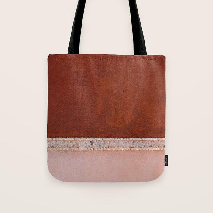 Pink and Red Salt Lake in Italy Tote Bag Gallery Image 1