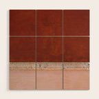 Pink and Red Salt Lake in Italy Wood Wall Art Gallery Image 1