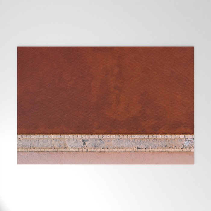 Pink and Red Salt Lake in Italy Welcome Mat Gallery Image 1