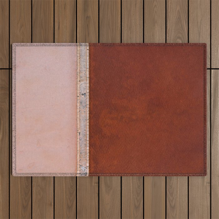 Pink and Red Salt Lake in Italy Outdoor Rug Gallery Image 1
