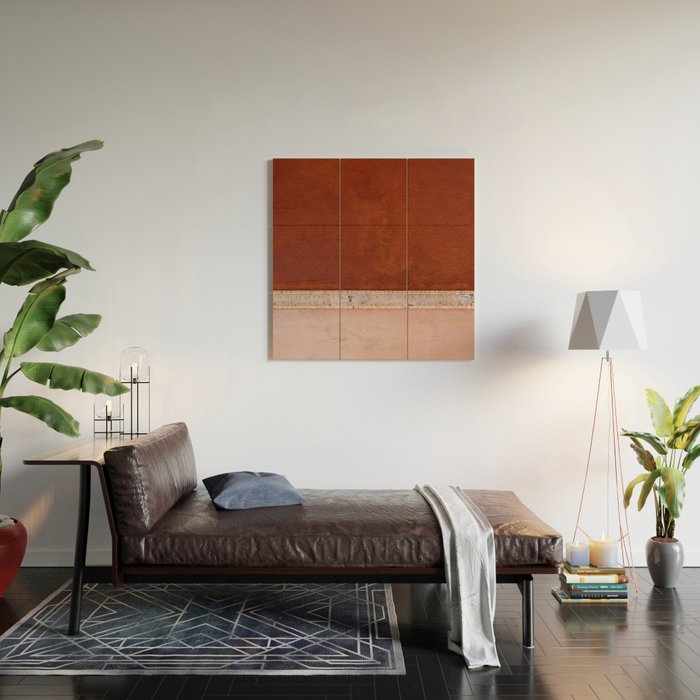 Pink and Red Salt Lake in Italy Wood Wall Art Gallery Image 2