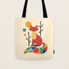 Rainbow Fox Tote Bag Gallery Image 1