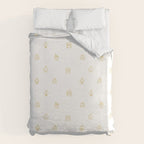 Winter christmas gingerbread house doodle pattern Duvet Cover Gallery Image 6
