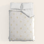 Winter christmas gingerbread house doodle pattern Comforter Gallery Image 6
