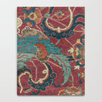 Flowery Arabic Rug I // 17th Century Colorful Plum Red Light Teal Sapphire Navy Blue Ornate Pattern Notebook Gallery Image 4