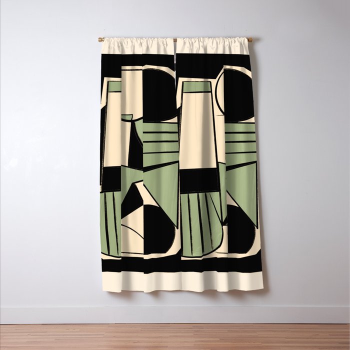 Abstract Line Shapes 11 Window Curtain Gallery Image 3