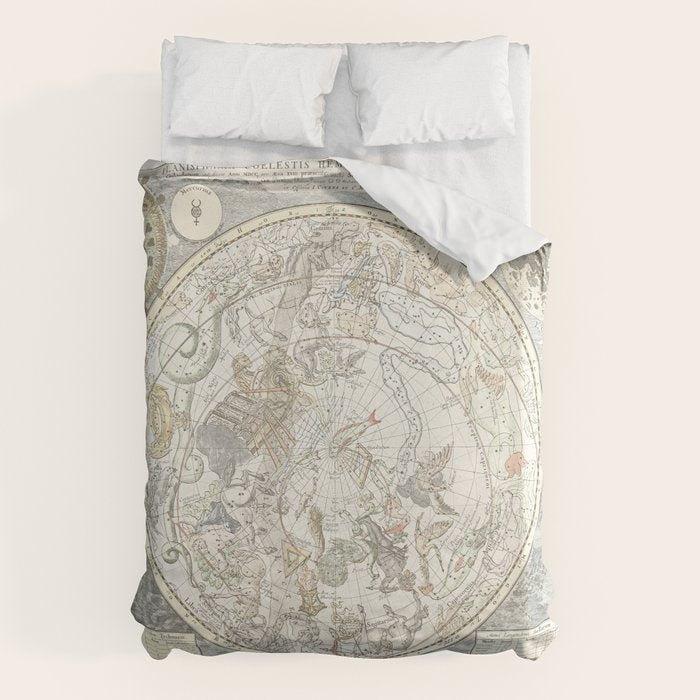 Star map of the Southern Starry Sky Duvet Cover Gallery Image 1