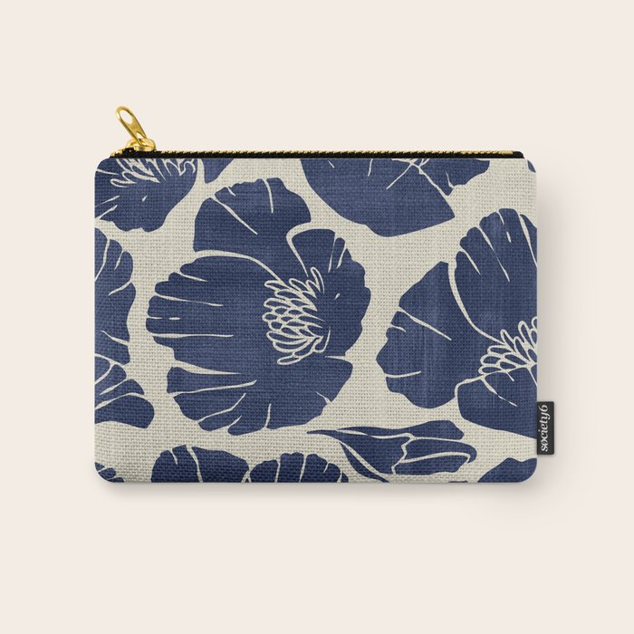 Poppies Indigo Carry All Pouch Gallery Image 1
