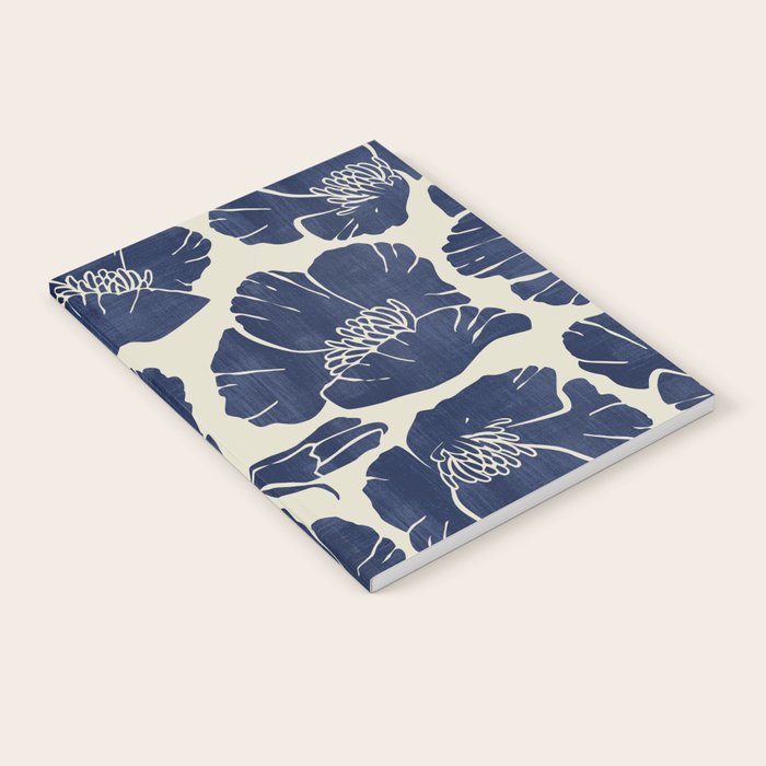 Poppies Indigo Notebook Gallery Image 2