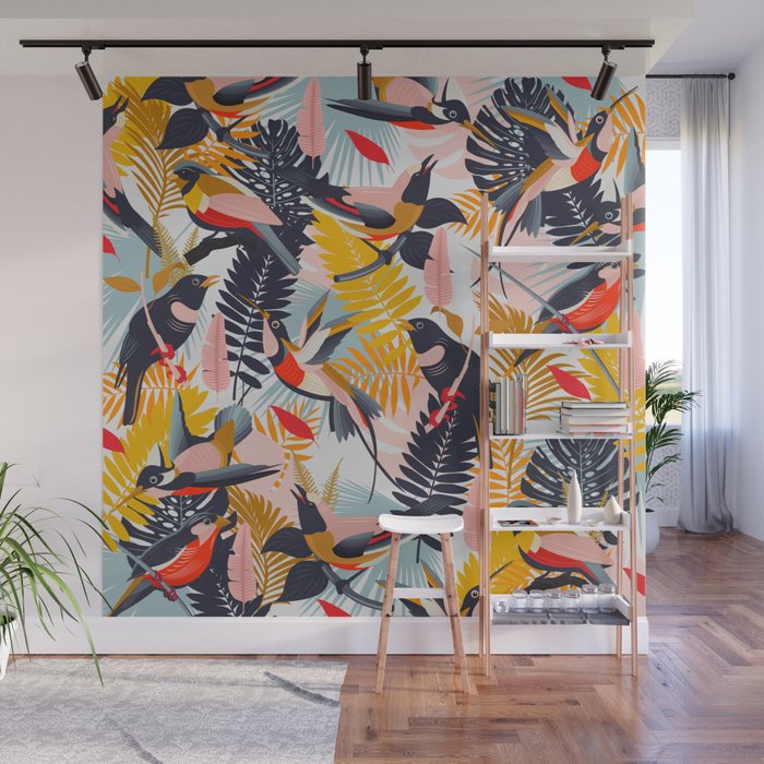 Paradise Birds II. Wall Mural Gallery Image 1
