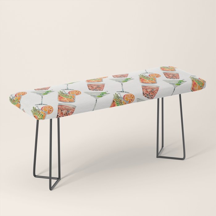Classic Cocktails  - 1960s Watercolor Lineup Bench Gallery Image 1