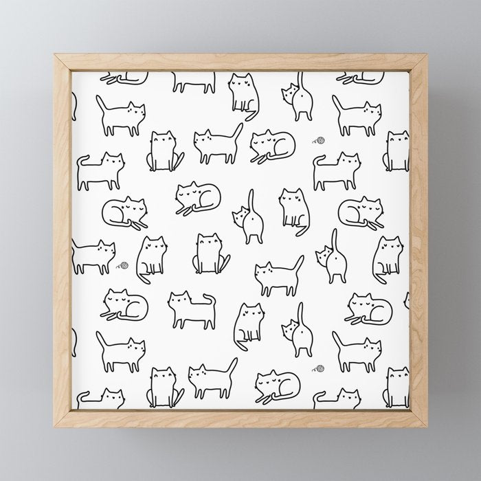 Cats, cats, cats Mini Art Print Gallery Image 1