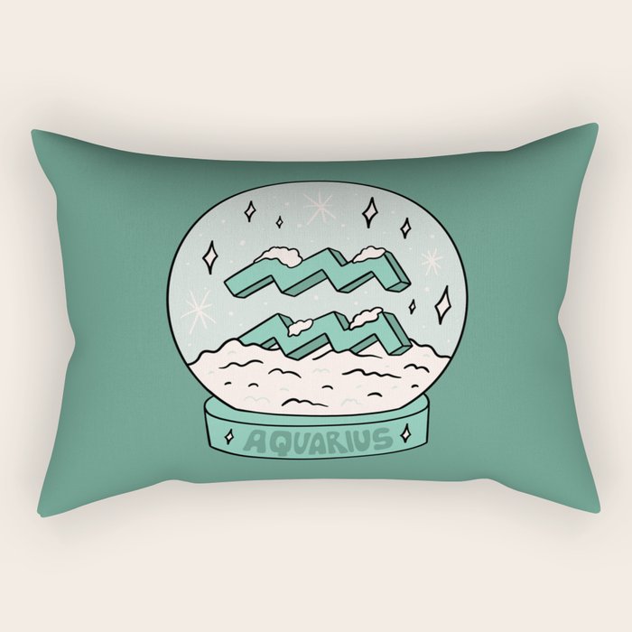 Aquarius Snow Globe Rectangular Pillow Gallery Image 2