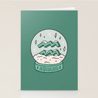 Aquarius Snow Globe Stationery Card Gallery Image 2