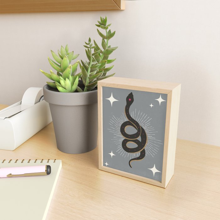 Slither - Gray Mini Art Print Gallery Image 2