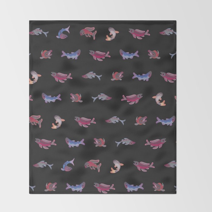 Salmon - dark Throw Blanket Gallery Image 2