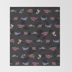Salmon - dark Throw Blanket Gallery Image 2