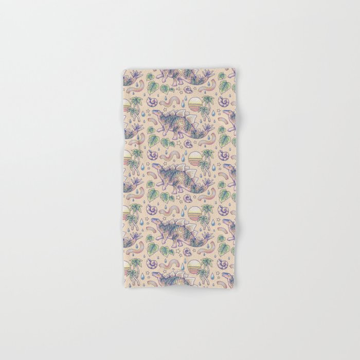  Jurassic Days, Jurassic Nights: Stegosaurus | Dinosaur Tropical Art Bath Towel Gallery Image 1