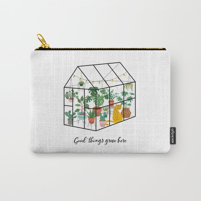 Good Things Grow Here Illustrated Quote Carry All Pouch Gallery Image 1