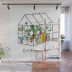 Good Things Grow Here Illustrated Quote Wall Mural Gallery Image 1
