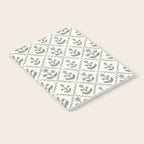 Lattice Block Print Floral - Blue Green Notebook Gallery Image 2