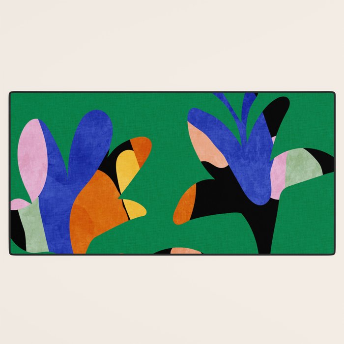 groovy floral abstract Desk Mat Gallery Image 3