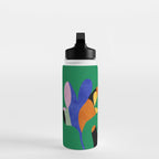 groovy floral abstract Water Bottle Gallery Image 3