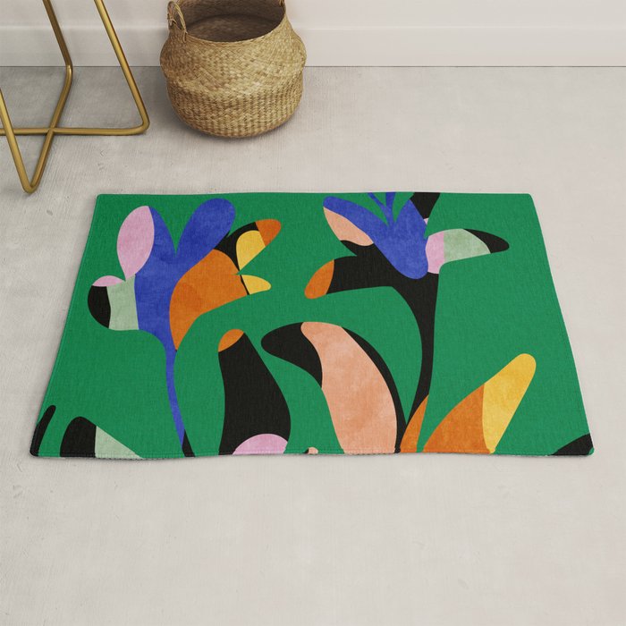 groovy floral abstract Rug Gallery Image 1
