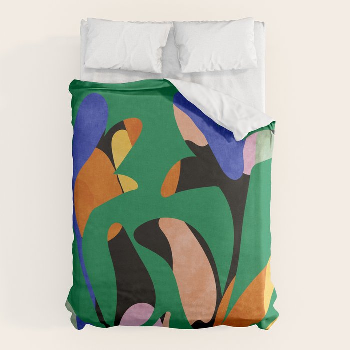 groovy floral abstract Duvet Cover Gallery Image 1