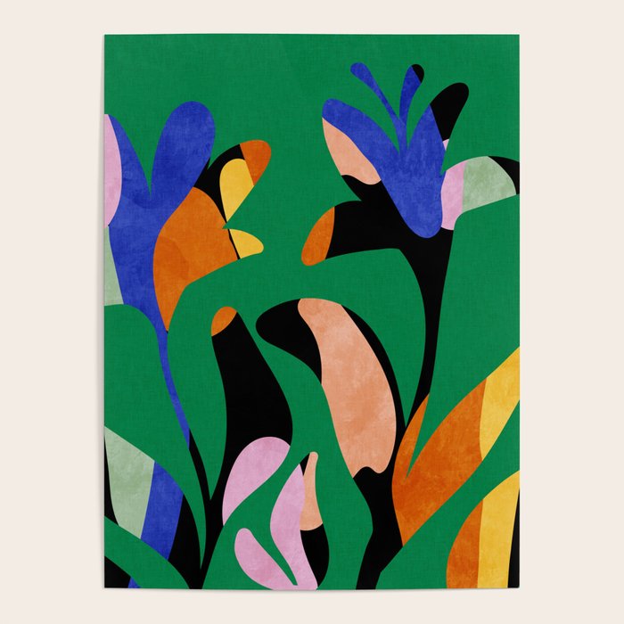 groovy floral abstract Poster Gallery Image 1