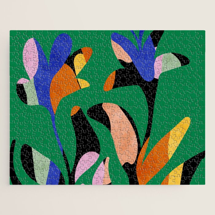 groovy floral abstract Jigsaw Puzzle Gallery Image 1