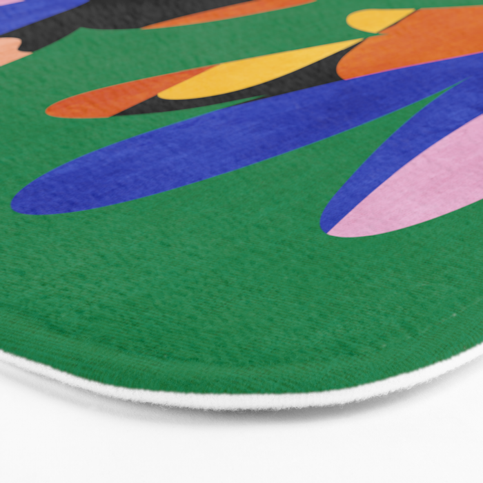 groovy floral abstract Bath Mat Gallery Image 3