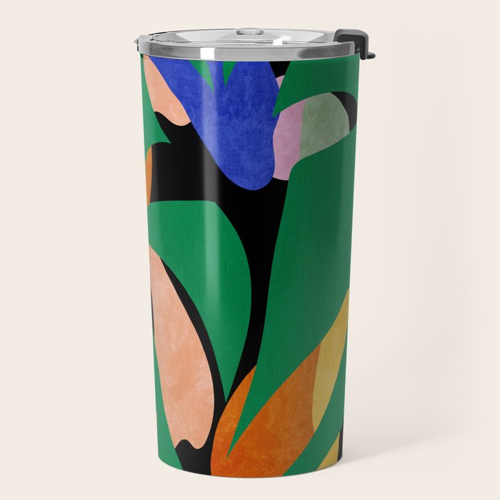 groovy floral abstract Travel Mug Gallery Image 2