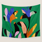 groovy floral abstract Wall Tapestry Gallery Image 4