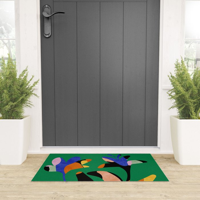 groovy floral abstract Welcome Mat Gallery Image 3