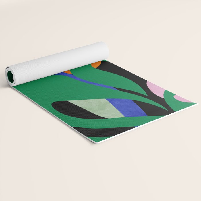 groovy floral abstract Yoga Mat Gallery Image 2