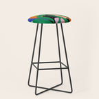 groovy floral abstract Stool Gallery Image 1
