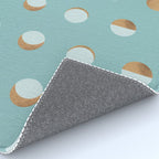 The Lunar Cycle â¢ Phases of the Moon â Copper & Robin's Egg Blue Palette Rug Gallery Image 4