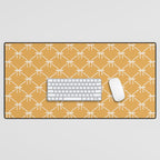 Bows & Ribbons Pattern XIX Peach Orange Desk Mat Gallery Image 1