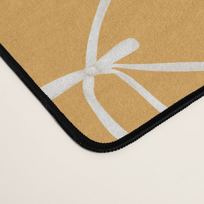 Bows & Ribbons Pattern XIX Peach Orange Desk Mat Gallery Image 4