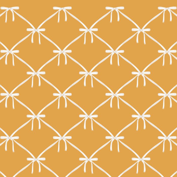 Bows & Ribbons Pattern XIX Peach Orange Coffee Mug Gallery Image 2