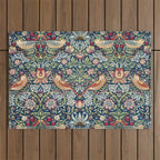 Strawberry Thief by William Morris  Outdoor Rug Gallery Image 1