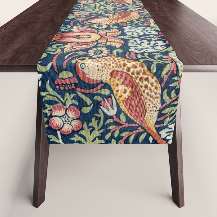 Strawberry Thief by William Morris  Table Runner Gallery Image 1