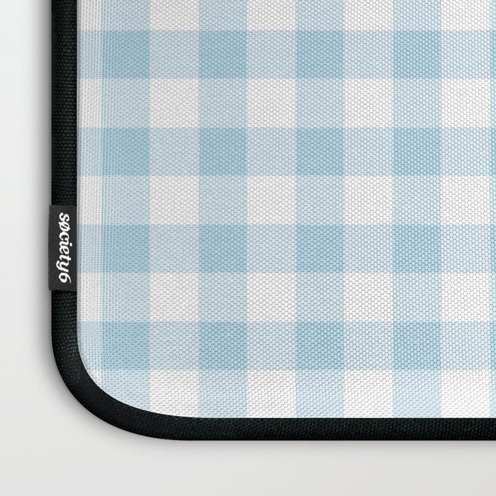 Gingham Light Blue - White Laptop Sleeve Gallery Image 3