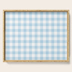 Gingham Light Blue - White Serving Tray Gallery Image 1