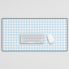 Gingham Light Blue - White Desk Mat Gallery Image 1