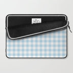 Gingham Light Blue - White Laptop Sleeve Gallery Image 2